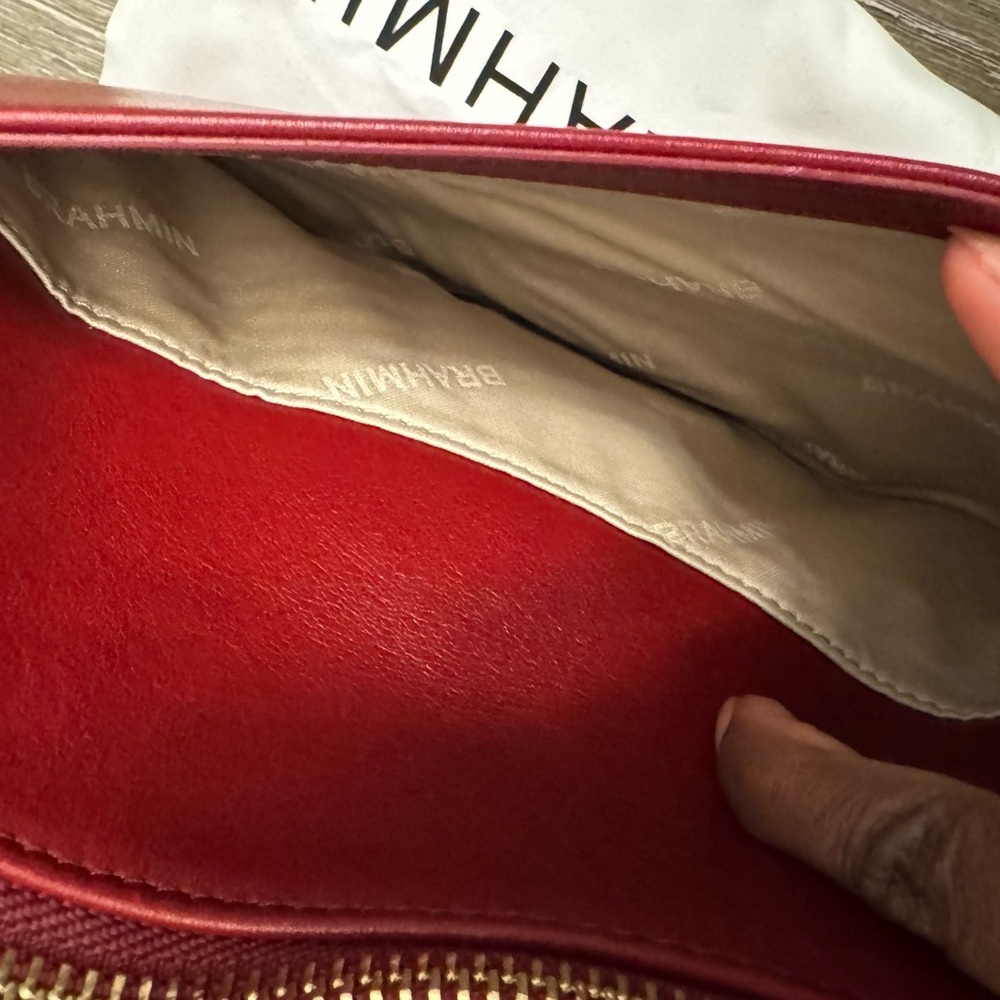 Brahmin Red Leather crossbody bag. - Picture 13 of 16